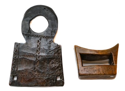 Lot 3218 - An Ethiopian Chair Back, carved from a plank...