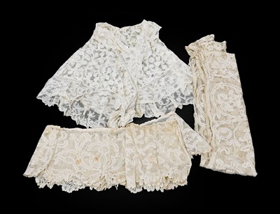 Lot 2133 - 19th Century Milanese Lace Cream Shawl, with...