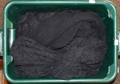 Lot 1017 - A quantity of assorted black lace including...