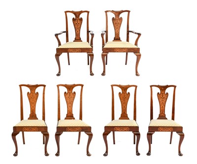 Lot 332 - ~  A Set of Six (2+2) George I Style Mahogany...