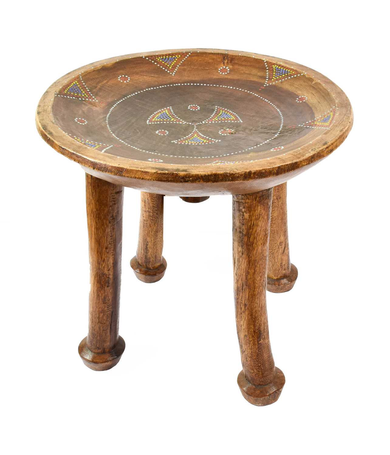 Lot 3220 - A 20th Century Kamba Stool, Kenya, the dished...