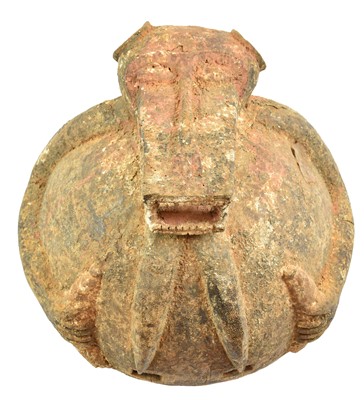 Lot 3221 - A Senufo Monkey "Fire Spitter" Type Helmet...