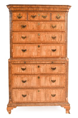 Lot 315 - ~ A George I Walnut and Feather-Banded Chest...