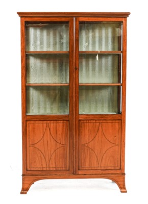 Lot 354 - ~  A Victorian Satinwood Bookcase, late 19th...