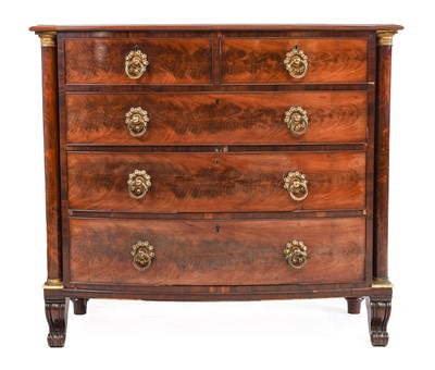 Lot 277 - ~  A William IV Mahogany, Crossbanded and...