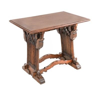 Lot 242 - ~  A Victorian Gothic Revival Side Table, the...