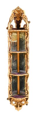 Lot 341 - ~  A Victorian Gilt and Gesso Mirrored Corner...