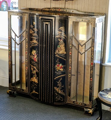 Lot 101 - A 1920's Japanned display case, 120cm by 33cm...