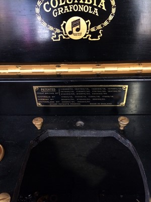 Lot 106 - A 1920's Japanned gramophone cabinet for a...
