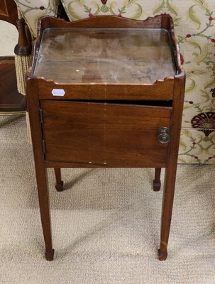 Lot 1220 - Two George III mahogany pot cupboards, and a...