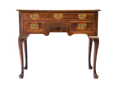 Lot 748 - A George III Oak, Mahogany-Crossbanded and...