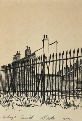 Lot 1055 - Stuart Walton (b.1933) "Railings, Hunslet"...
