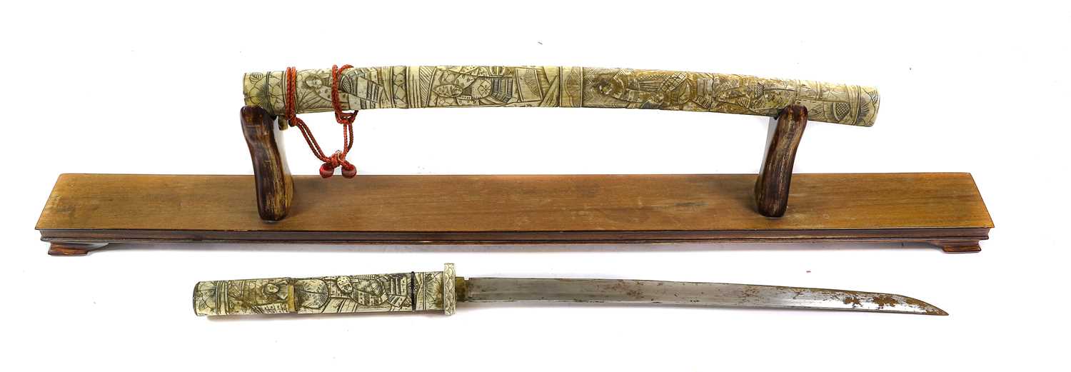 Lot 3129 - A 19th Century Japanese Wakizashi, with 42cm...