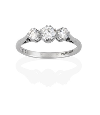 Lot 2443 - A Diamond Three Stone Ring