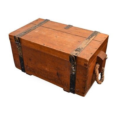 Lot 632 - Shipping Interest; A Teak and Metal-Bound...