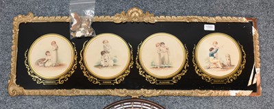 Lot 1000 - A Victorian floral needlework picture in a...