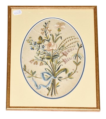 Lot 2168 - Edwardian Embroidery Depicting a Basket of...