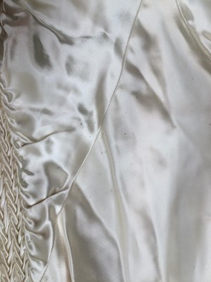 Lot 2061 - A Stylish 1939 Ivory Silk Satin Wedding Dress,...