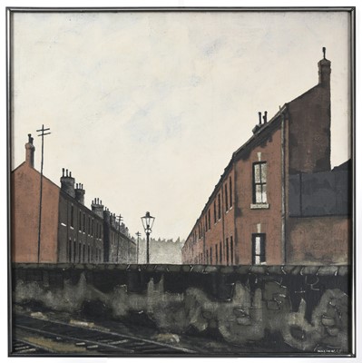 Lot 1111 - Stuart Walton (b.1933) "Gasholder Street,...