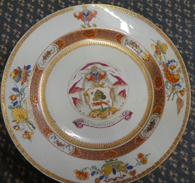Lot 82 - ^ A Pair of Chinese Armorial Porcelain Dishes,...
