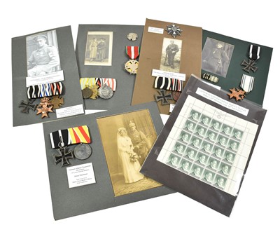Lot 3012 - Five First World War German Medal Groups,...