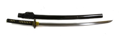 Lot 3130 - A Japanese Edo Katana, the 60cm steel blade...