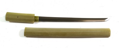 Lot 3133 - A Japanese Shinto Tanto, the 28.5cm steel...