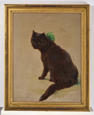 Lot 1074 - Maud Earl (1863-1943) Portrait of a cat,...