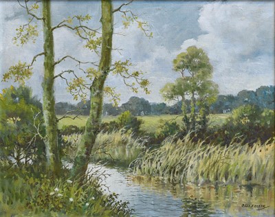 Lot 1165 - Bell Foster (20th century) ''Quiet backwater''...