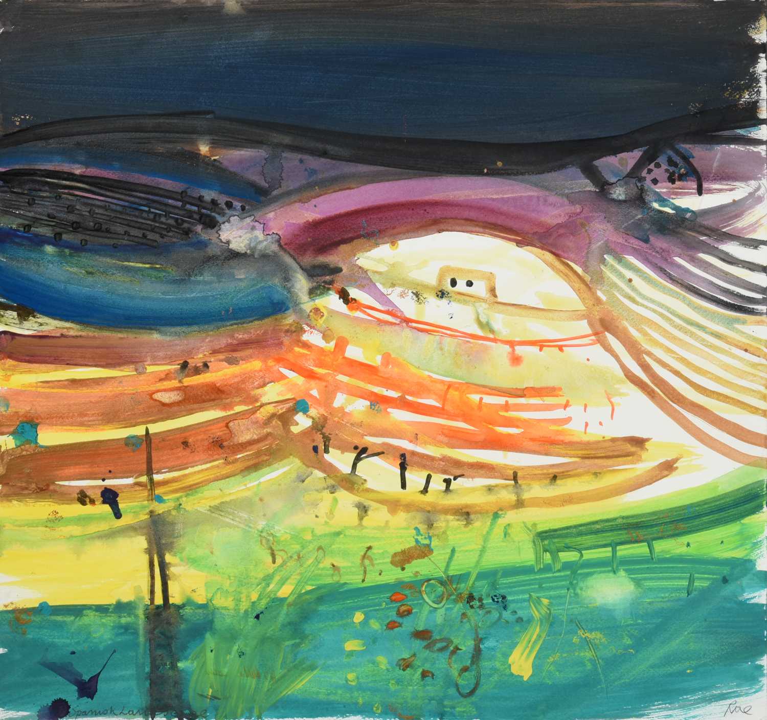 Barbara Rae Triptych Lot 1065 - Barbara Rae CBE, RA, FRSE (b.1943) Scottish