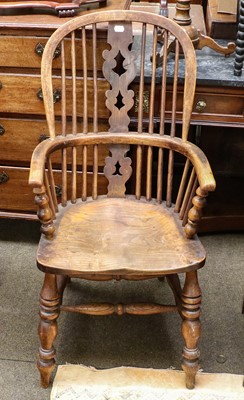 Lot 1364 - A 19th century elm Windsor chair, and a 19th...