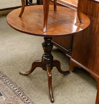 Lot 1348 - A Georgian yew wood tripod table