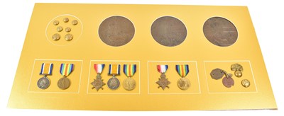 Lot 3009 - A First World War Family Group of Medals,...