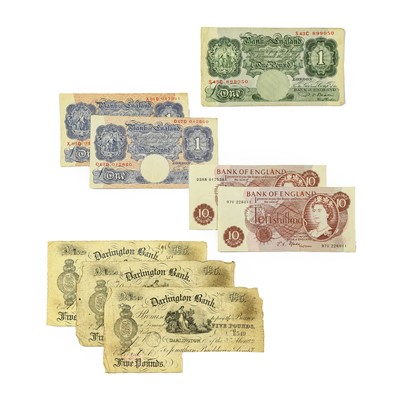 Lot 454 - Provincial Banknotes: 3 x Darlington Bank £5...