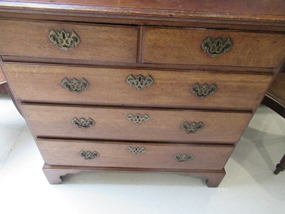 Lot 226 - A George III Oak Straight Front Chest of...