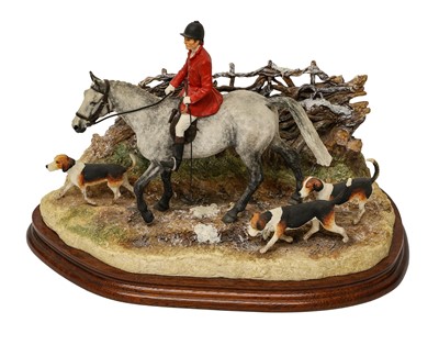 Lot 1043 - Border Fine Arts 'Boxing Day Meet' (Horse, Huntsman and Hounds)