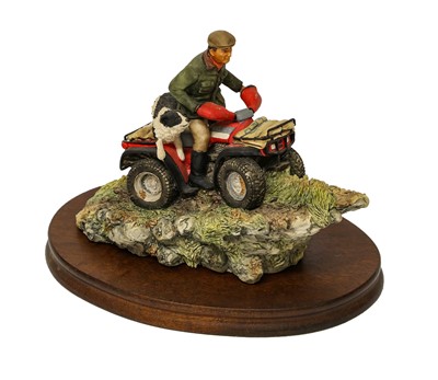 Lot 1096 - Border Fine Arts 'Easy Riders' (Man, Dog and Vehicle)