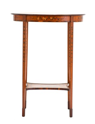 Lot 716 - An Edwardian Satinwood, Polychrome Painted and...