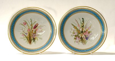 Lot 8 - A 19th century Mintons lobed cabinet plate,...