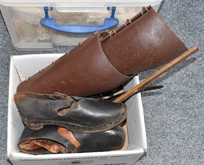 Lot 1043 - Assorted Shoes and Shoe Making Tools and...