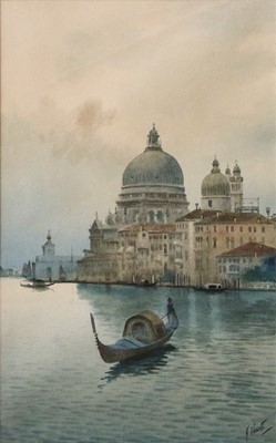 Lot 1141 - A Venutti (19th/20th century) 
Gondolier on a...