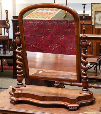 Lot 1362 - A Victorian mahogany dressing table mirror,...