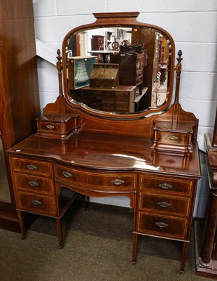 Lot 1324 - A good quality Edwardian satinwood inlaid...