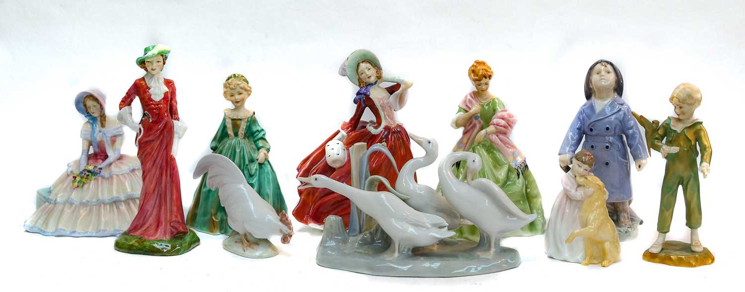 Lot 70 - Royal Worcester and Royal Doulton ladies,...