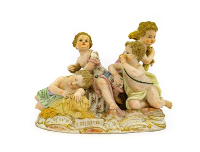 Lot 105 - A Meissen Porcelain Figure Group Representing...