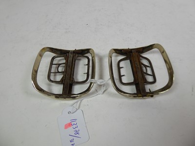 Lot 2196 - A Pair of George III Silver-Mounted Buckles