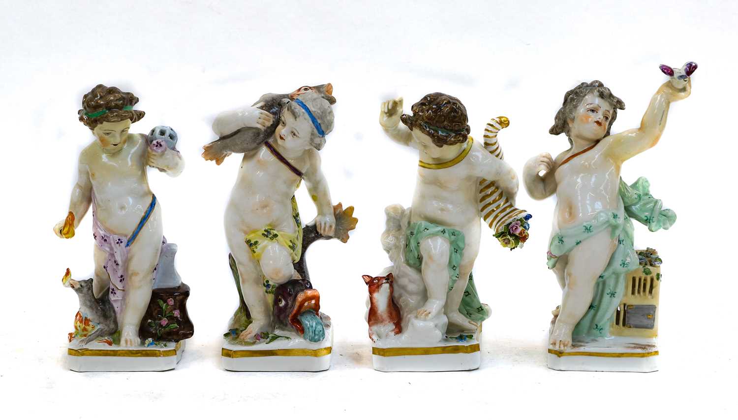 Lot 86 - A set of four Samson porcelain figures, 19th...