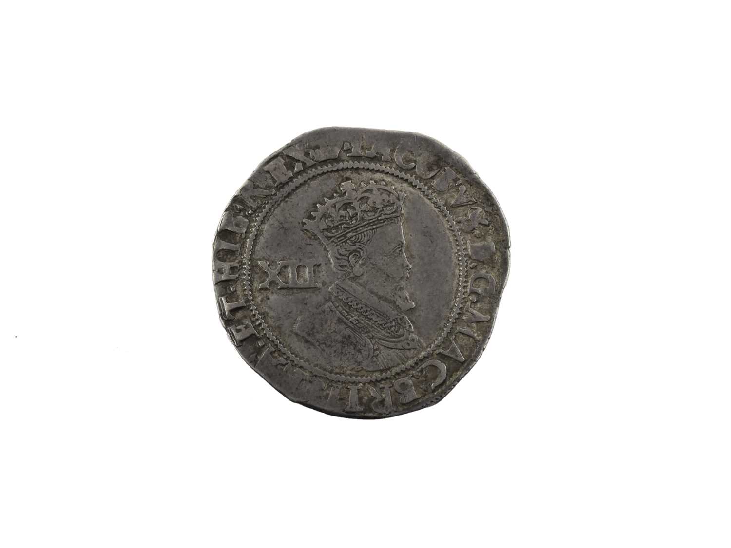 Lot 98 - ♦James I, Shilling, 2nd coinage (1604-19), mm...