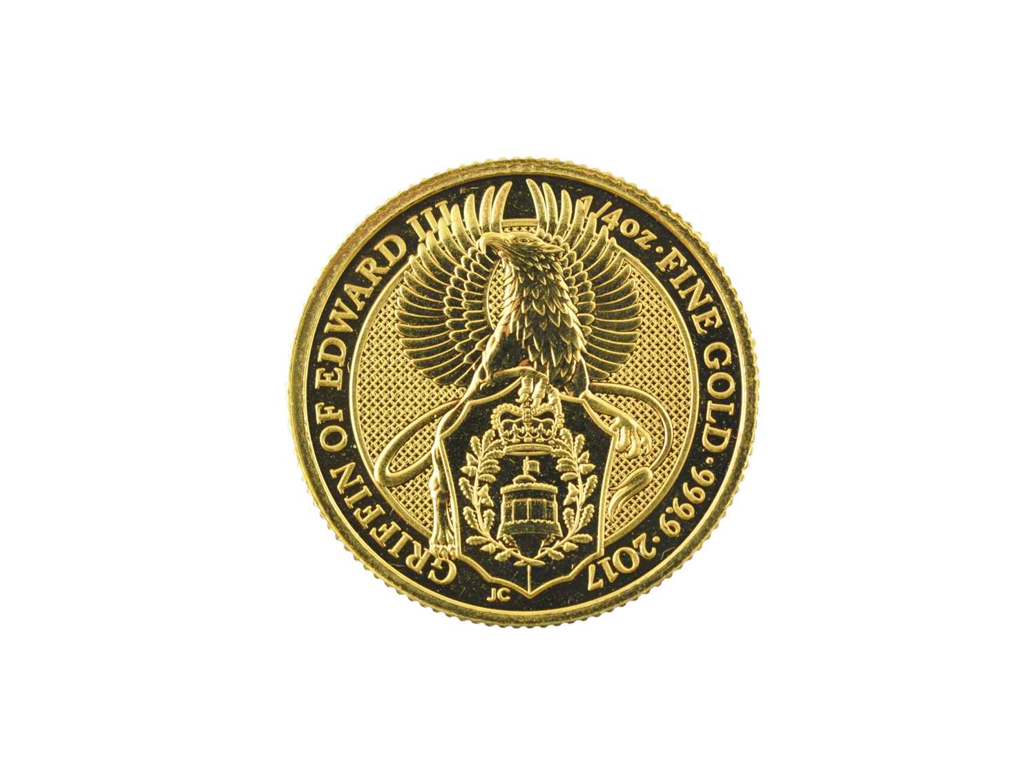 Lot 316 - ♦Gold Bullion Quarter Ounce Griffin of Edward...