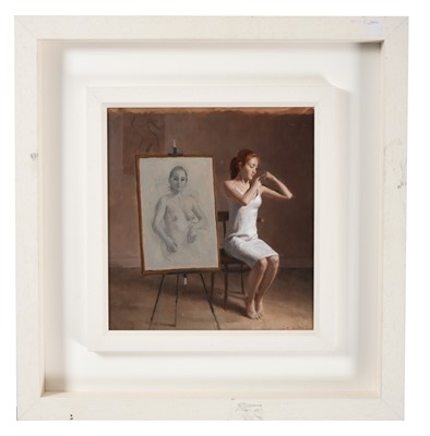 Lot 1139 - Harry Holland (b.1941) Seated model Signed,...